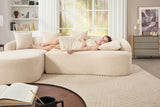 Beige Chenille L-Shape Sectional Sofa With Chaise - Omega Lifestyles