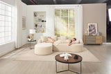 Beige Chenille L-Shape Sectional Sofa With Chaise - Omega Lifestyles
