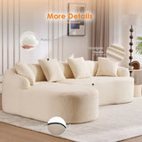 Beige Chenille L-Shape Sectional Sofa With Chaise - Omega Lifestyles
