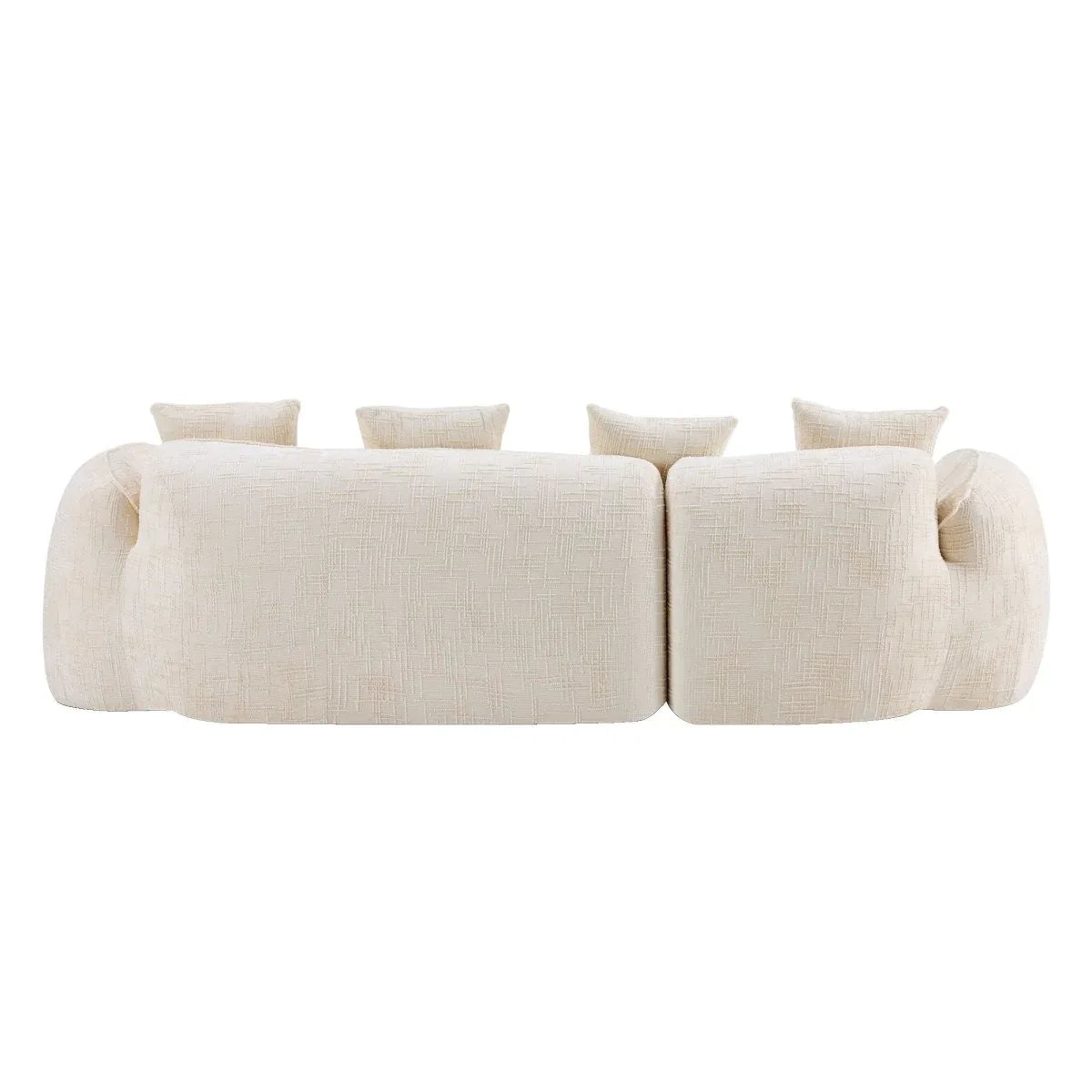 Beige Chenille L-Shaped Medium-Soft 4-Seat Sofa - Omega Lifestyles