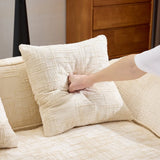 Beige Chenille L-Shaped Medium-Soft 4-Seat Sofa - Omega Lifestyles