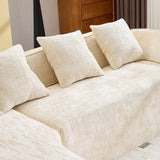 Beige Chenille L-Shaped Medium-Soft 4-Seat Sofa - Omega Lifestyles