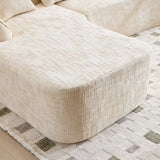 Beige Chenille L-Shaped Medium-Soft 4-Seat Sofa - Omega Lifestyles