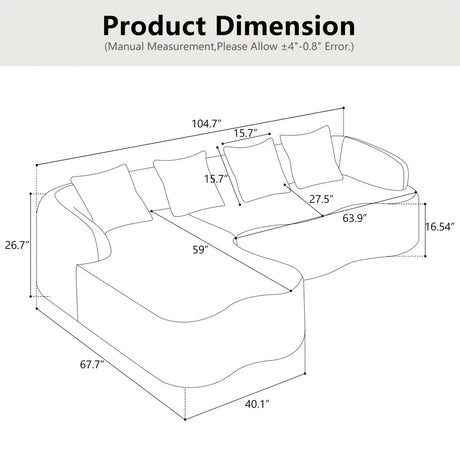 Beige Modular L-Shape Sectional Sofa With Chaise - Omega Lifestyles
