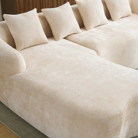 Beige Modular L-Shape Sectional Sofa With Chaise - Omega Lifestyles