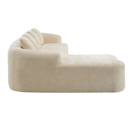 Beige Modular L-Shape Sectional Sofa With Chaise - Omega Lifestyles