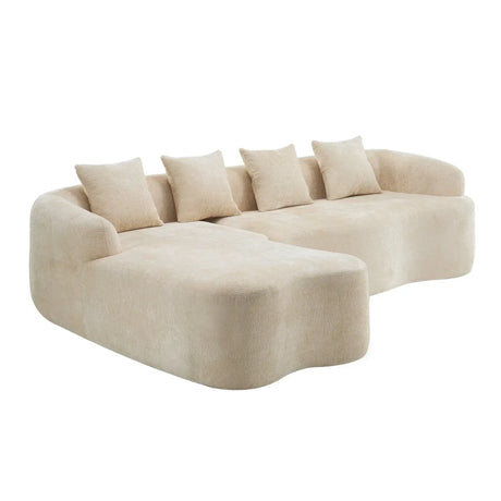 Beige Modular L-Shape Sectional Sofa With Chaise - Omega Lifestyles