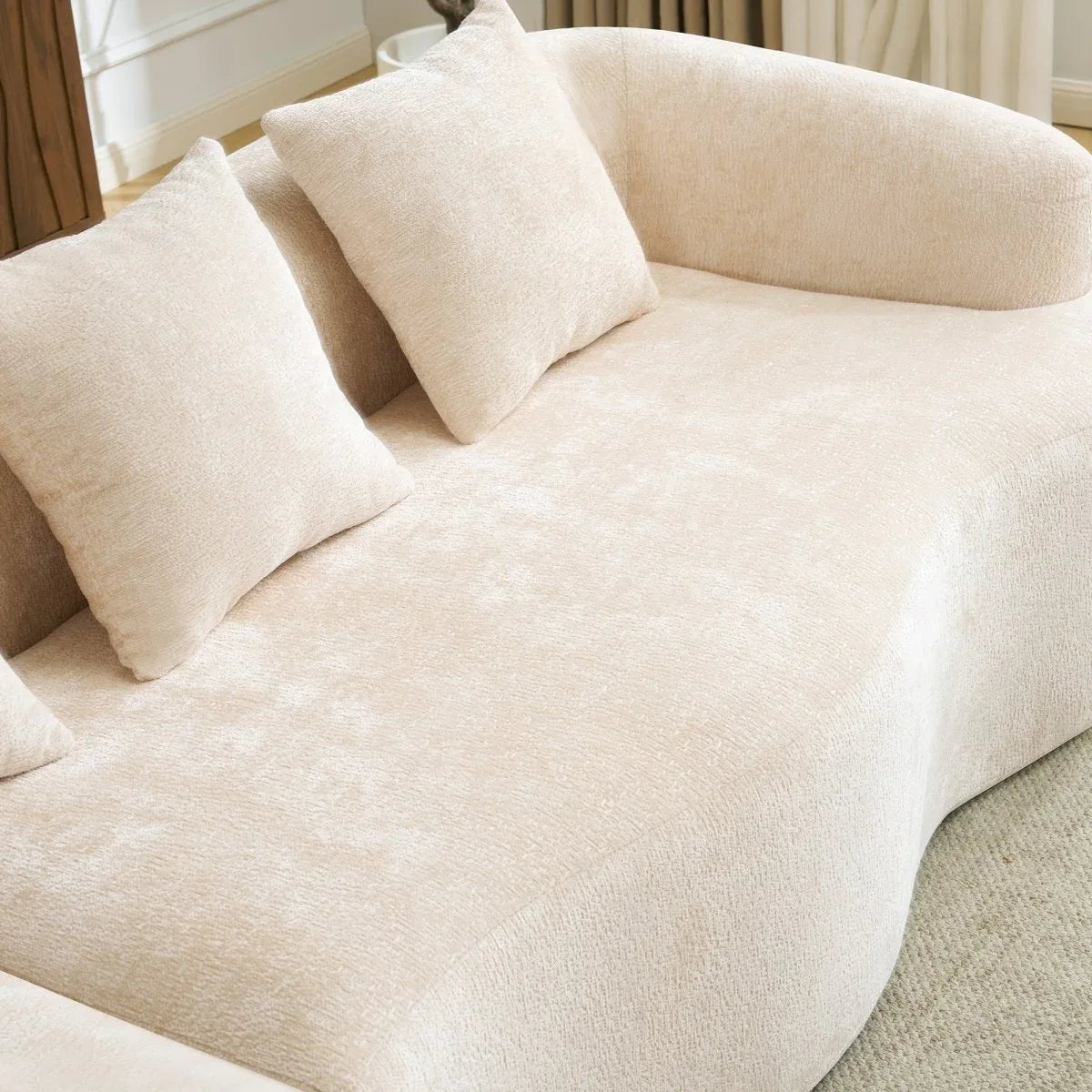 Beige Modular L-Shape Sectional Sofa With Chaise - Omega Lifestyles