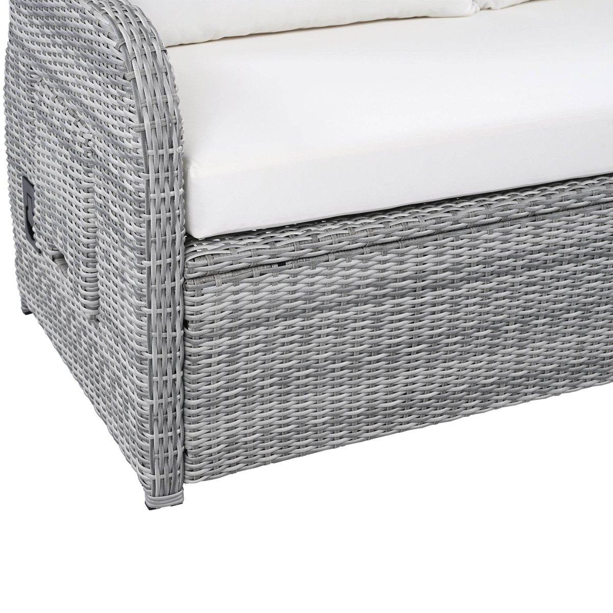 Beige Outdoor Patio Rattan Sectional Furniture Set - Serenova - Omega Lifestyles