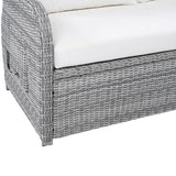 Beige Outdoor Patio Rattan Sectional Furniture Set - Serenova - Omega Lifestyles