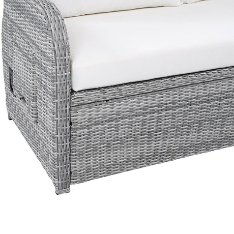 Beige Outdoor Patio Rattan Sectional Furniture Set - Serenova - Omega Lifestyles