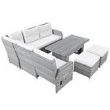 Beige Outdoor Patio Rattan Sectional Furniture Set - Serenova - Omega Lifestyles