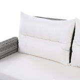 Beige Outdoor Patio Rattan Sectional Furniture Set - Serenova - Omega Lifestyles