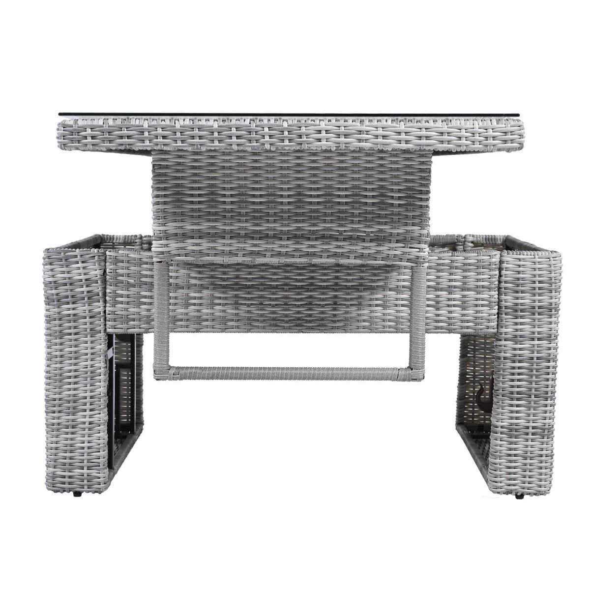 Beige Outdoor Patio Rattan Sectional Furniture Set - Serenova - Omega Lifestyles