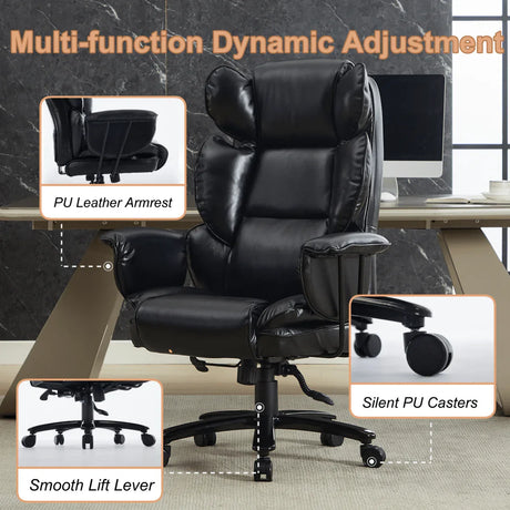 Big And Tall Ergonomic High-Back Adjustable Office Chair - Omega Lifestyles