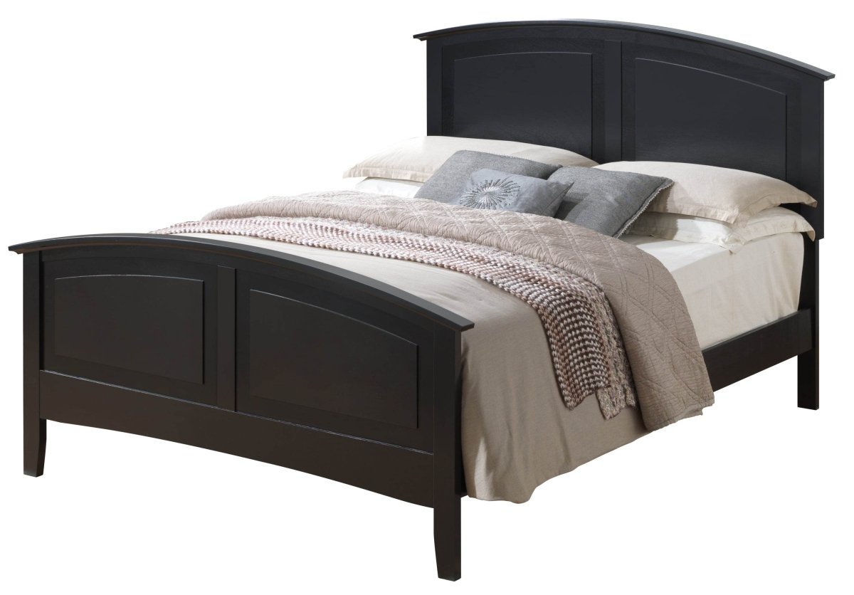 Black Full Particle Board Bed Frame With Mattress Support - Serenova - Omega Lifestyles