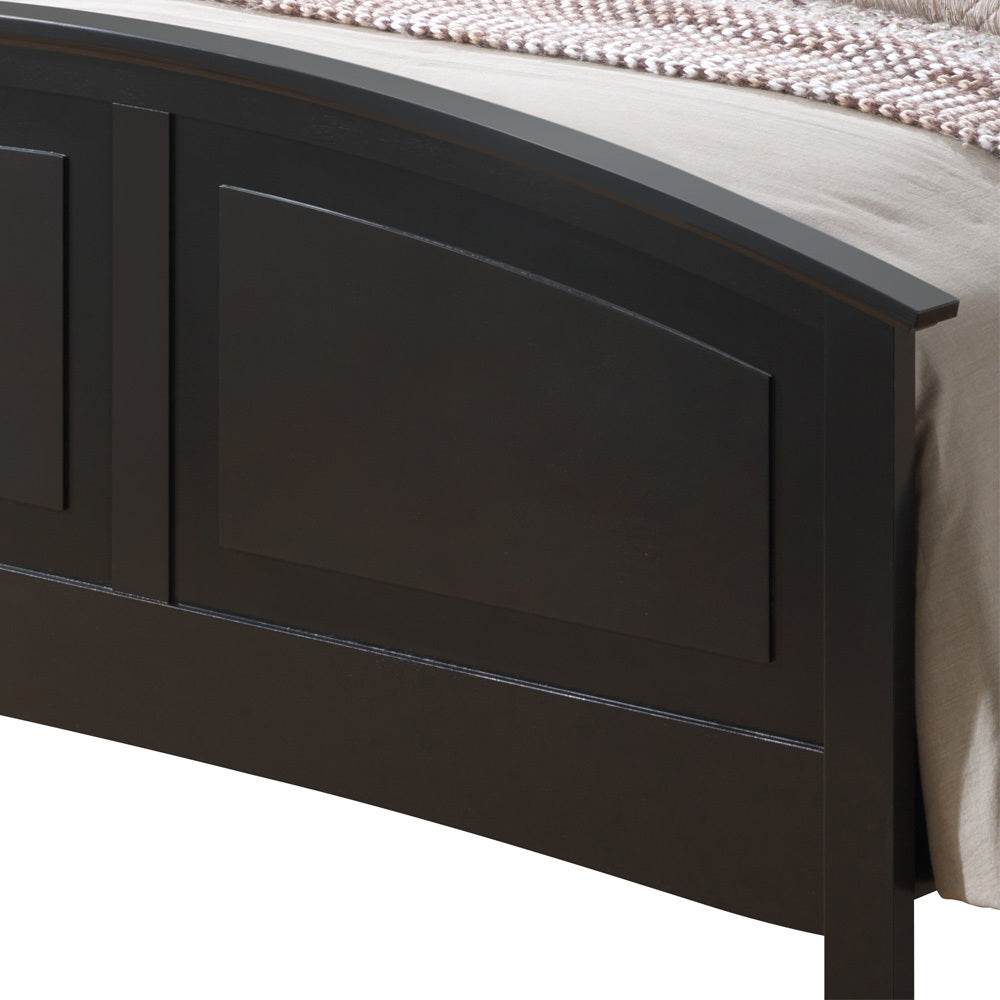 Black Full Particle Board Bed Frame With Mattress Support - Serenova - Omega Lifestyles