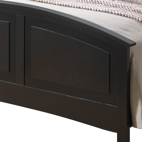 Black Full Particle Board Bed Frame With Mattress Support - Serenova - Omega Lifestyles