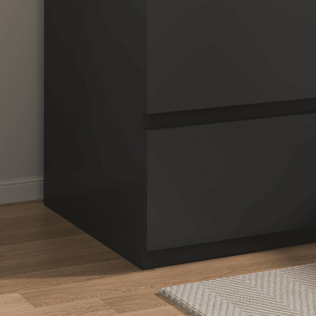 Black USB Charging End Table With Storage Drawers - Serenova - Omega Lifestyles