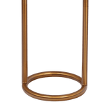 Brass Base Floor Lamp With Large White Drum Shade - Sleep Galleria