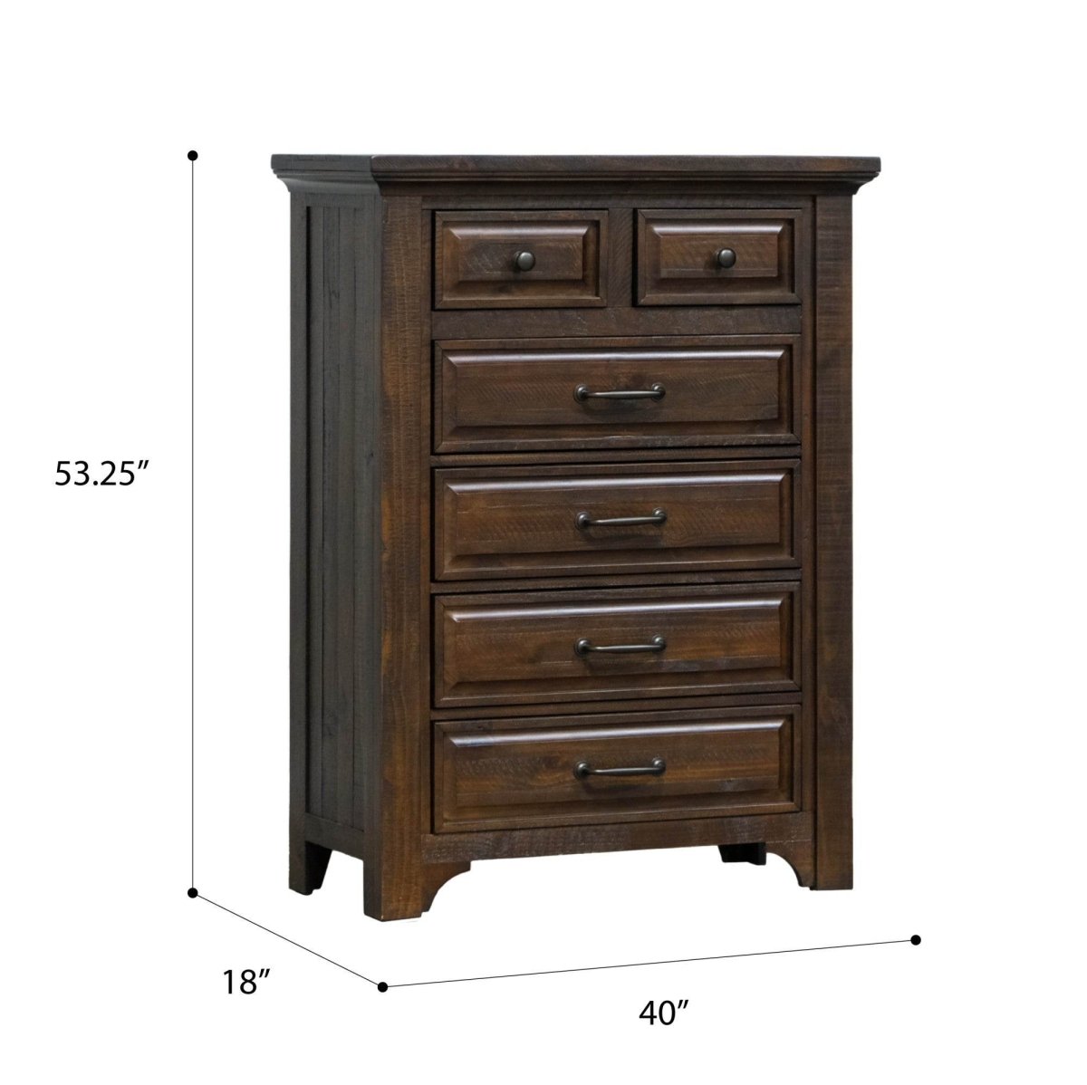 Brown Engineered Wood 6 - Drawer Chest - Serenova - Omega Lifestyles