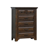 Brown Engineered Wood 6 - Drawer Chest - Serenova - Omega Lifestyles