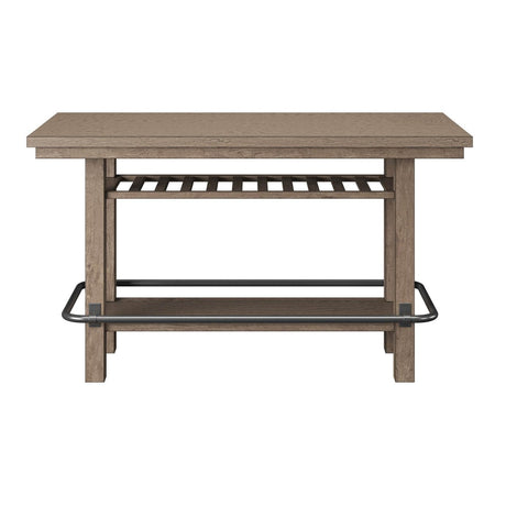 Brown Solid Wood Bar Height Storage Table - Serenova - Omega Lifestyles