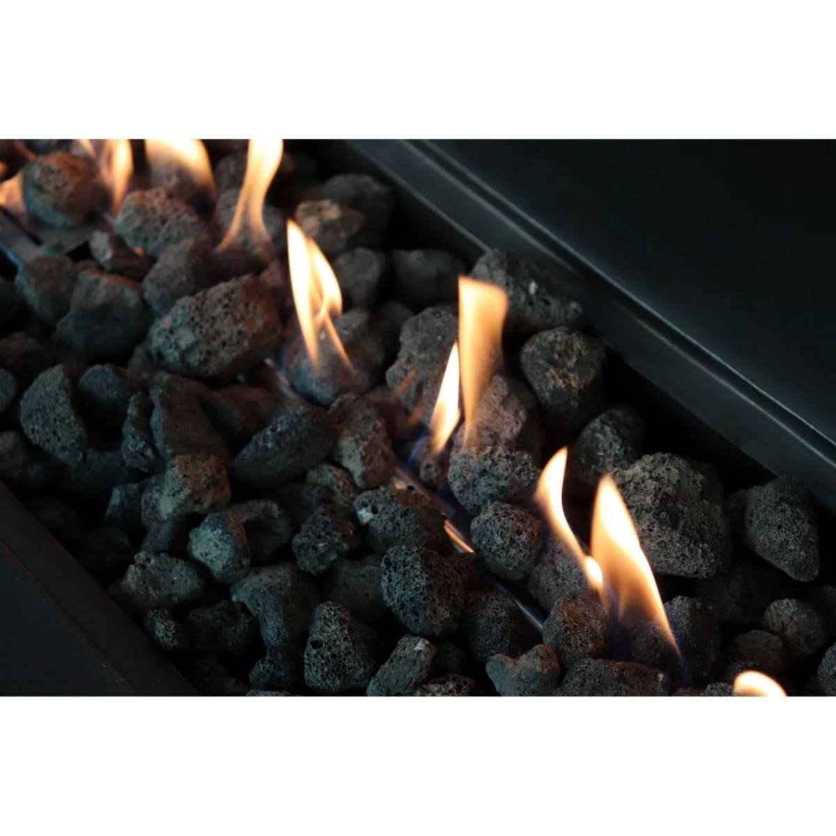 Charcoal Concrete Propane Outdoor Fire Pit Table - Serenova - Omega Lifestyles