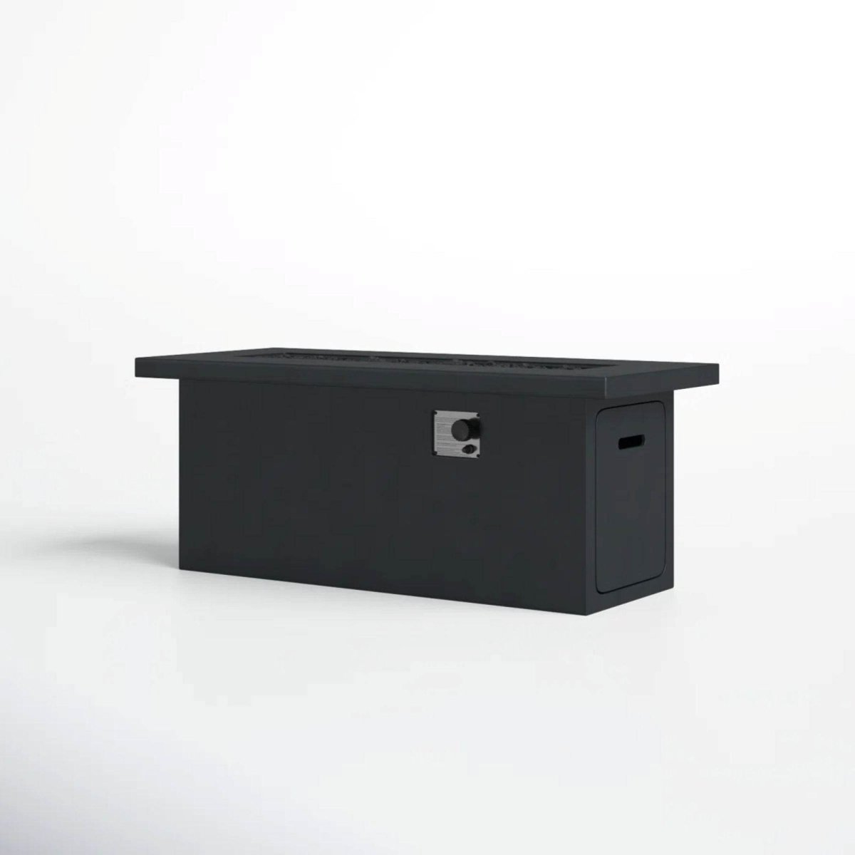 Charcoal Concrete Propane Outdoor Fire Pit Table - Serenova - Omega Lifestyles