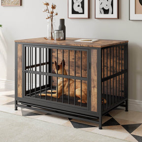 Chew-Resistant MDF Metal Dog Crate Furniture - Omega Lifestyles