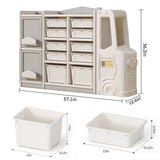 Children’s Grey HDPE Toy Storage Cabinet Organizer - Serenova - Omega Lifestyles