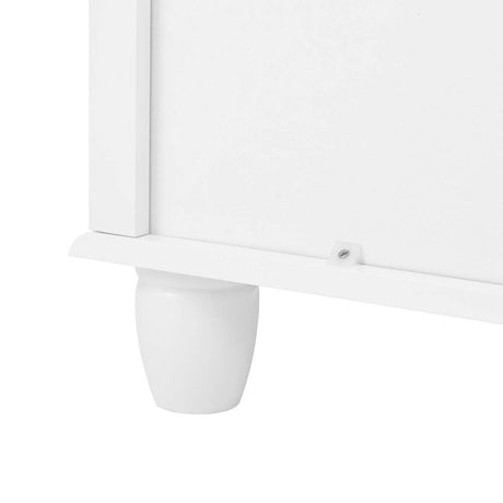 Classic Ivory White 4-Drawer Wood Dresser Chest - Sleep Galleria