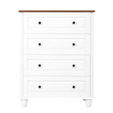 Classic Ivory White 4-Drawer Wood Dresser Chest - Sleep Galleria