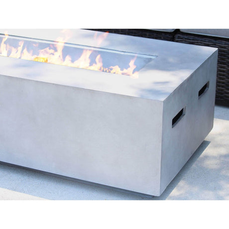 Concrete Propane Outdoor Fire Pit Table With Adjustable Flame - Serenova - Omega Lifestyles