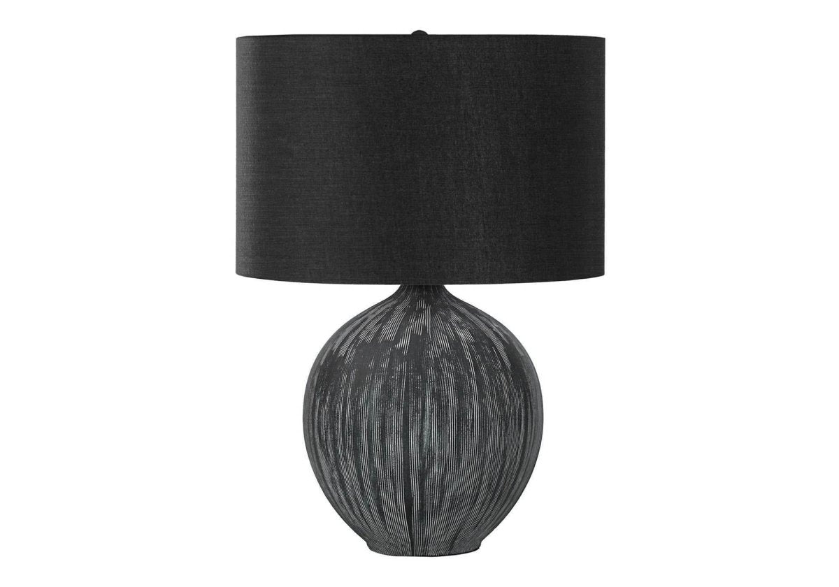 Contemporary Black Ceramic Table Lamp With Shade - Sleep Galleria