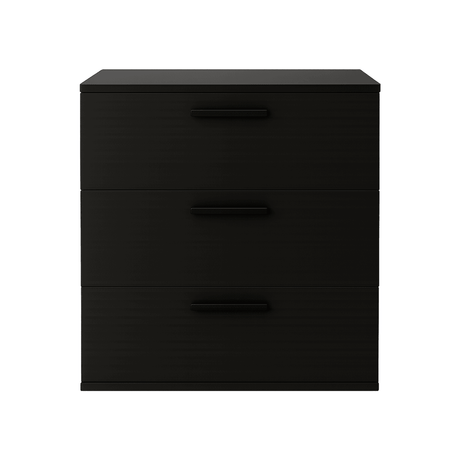 Contemporary Black Wood 3 - Drawer Modular Chest - Serenova - Omega Lifestyles