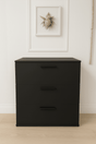 Contemporary Black Wood 3 - Drawer Modular Chest - Serenova - Omega Lifestyles