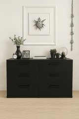Contemporary Black Wood 3 - Drawer Modular Chest - Serenova - Omega Lifestyles