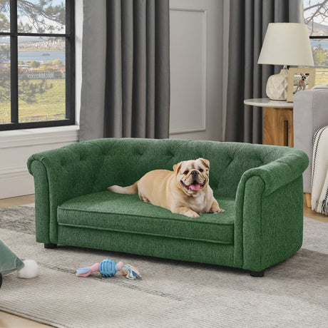 Contemporary Breathable Linen Foam Pet Sofa - Omega Lifestyles