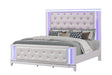 Contemporary Modern Wood King Bed With Lighted Headboard - Serenova - Omega Lifestyles