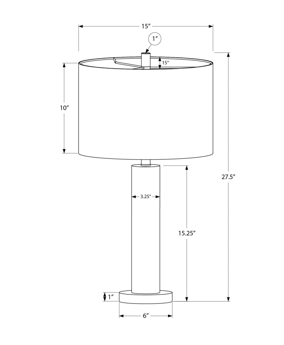 Contemporary Nickel Metal Acrylic Base Table Lamp - Sleep Galleria