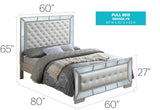 Contemporary Pearl Off White Particle Board Full Bed Frame - Serenova - Omega Lifestyles