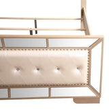 Contemporary Pearl Off White Particle Board Full Bed Frame - Serenova - Omega Lifestyles