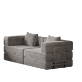 Convertible Corduroy Fabric 2 - Seat Sofa Bed With Storage Pockets - Serenova - Omega Lifestyles