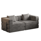 Convertible Corduroy Fabric 2 - Seat Sofa Bed With Storage Pockets - Serenova - Omega Lifestyles