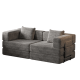 Convertible Corduroy Fabric 2 - Seat Sofa Bed With Storage Pockets - Serenova - Omega Lifestyles