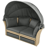 Convertible Grey Waterproof Rattan Outdoor Patio Daybed - Serenova - Omega Lifestyles