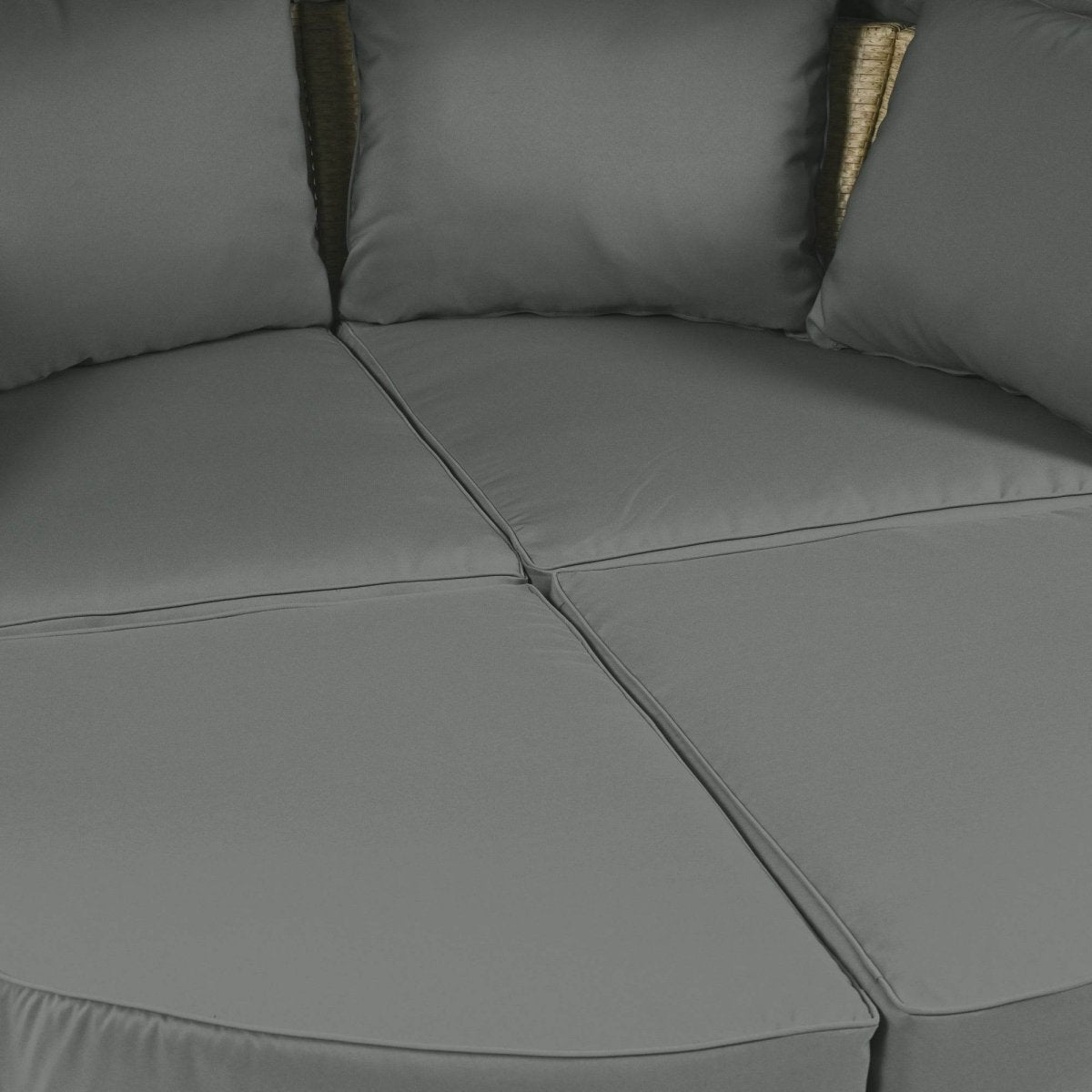 Convertible Grey Waterproof Rattan Outdoor Patio Daybed - Serenova - Omega Lifestyles