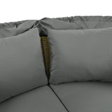 Convertible Grey Waterproof Rattan Outdoor Patio Daybed - Serenova - Omega Lifestyles