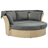 Convertible Grey Waterproof Rattan Outdoor Patio Daybed - Serenova - Omega Lifestyles